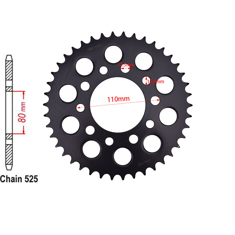 Motorcycle Gear Japan - Roda dentada traseira dianteira 525 para