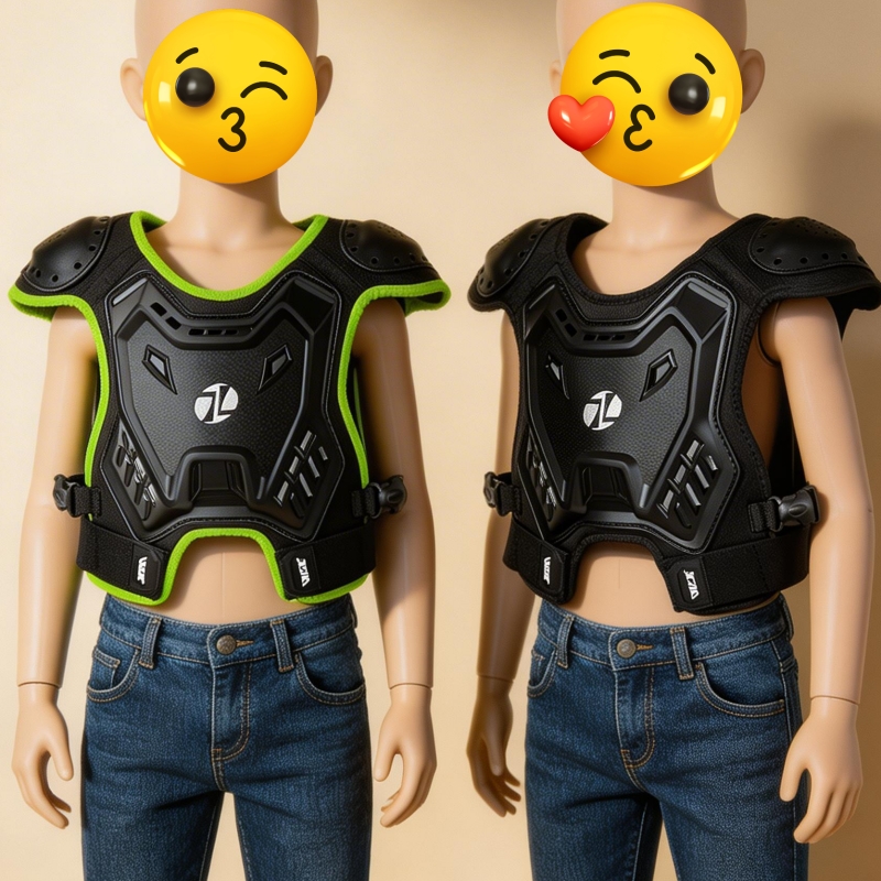 Motorcycle Gear For Kids - Colete de Proteção Infantil para Motocicleta,