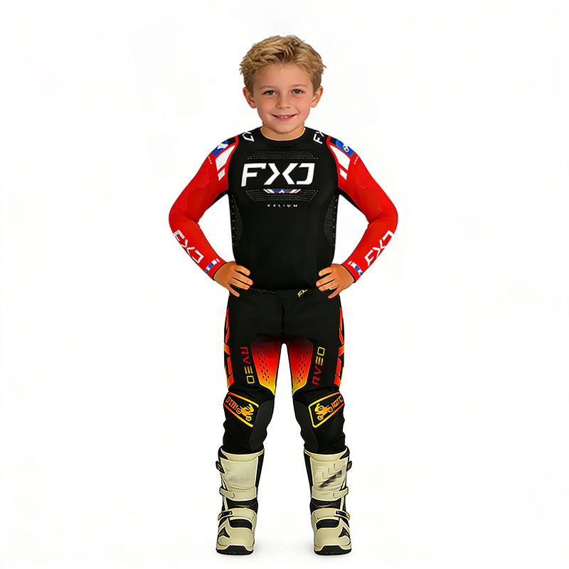 Motorcycle Gear For Kids - Roupa infantil para motocross, camisa e