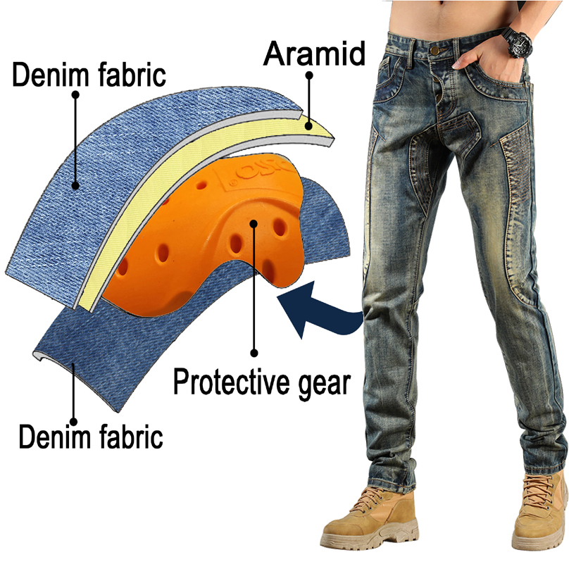 Kevlar calças de brim da motoc - Motorcycle Gear Japan avaliação e preço